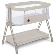 Lionelo - Patut co-sleeper Luna, 2 in 1, Cu setare unghiulara, Cu roti, Reglabil in 6 pozitii pe inaltime, Bej BYNLO-LUNA_BEIGE_SAND
