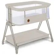 Lionelo - Patut co-sleeper Luna, 2 in 1, Cu setare unghiulara, Cu roti, Reglabil in 6 pozitii pe inaltime, Bej BYNLO-LUNA_BEIGE_SAND