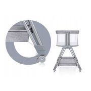 Lionelo - Patut co-sleeper Luna, 2 in 1, Cu setare unghiulara, Cu roti, Reglabil in 6 pozitii pe inaltime, Gri deschis BYNLO-LUNA_GREY_CONCRETE