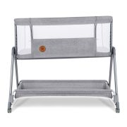 Lionelo - Patut co-sleeper Luna, 2 in 1, Cu setare unghiulara, Cu roti, Reglabil in 6 pozitii pe inaltime, Gri deschis BYNLO-LUNA_GREY_CONCRETE