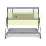Lionelo - Patut co-sleeper Luna, 2 in 1, Cu setare unghiulara, Cu roti, Reglabil in 6 pozitii pe inaltime, Gri deschis BYNLO-LUNA_GREY_CONCRETE