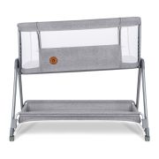 Lionelo - Patut co-sleeper Luna, 2 in 1, Cu setare unghiulara, Cu roti, Reglabil in 6 pozitii pe inaltime, Gri deschis BYNLO-LUNA_GREY_CONCRETE