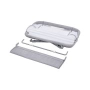 Lionelo - Patut co-sleeper Luna, 2 in 1, Cu setare unghiulara, Cu roti, Reglabil in 6 pozitii pe inaltime, Gri deschis BYNLO-LUNA_GREY_CONCRETE
