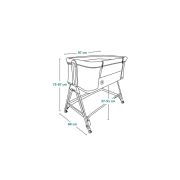 Lionelo - Patut co-sleeper Luna, 2 in 1, Cu setare unghiulara, Cu roti, Reglabil in 6 pozitii pe inaltime, Gri deschis BYNLO-LUNA_GREY_CONCRETE
