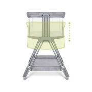 Lionelo - Patut co-sleeper Luna, 2 in 1, Cu setare unghiulara, Cu roti, Reglabil in 6 pozitii pe inaltime, Gri deschis BYNLO-LUNA_GREY_CONCRETE