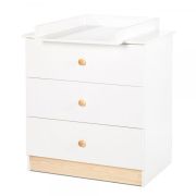 Mobilier camera copii si bebelusi KLUPS Willy alb-natur 00086374