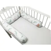 MimiNu - Aparatoare tip rulou pentru patut, Lungime 180 cm, Din bumbac, Cu diametru de 10 cm, Lulu Natural BYN6426972013277