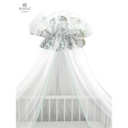 MimiNu - Baldachin mare din tull, Cu funda din bumbac, Dimensiune 400x170 cm, Lulu Natural BYN6426972013093
