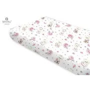 MimiNu - Cearceaf cu elastic, Din bumbac, Pentru pat 160x80 cm, Design, Pink Ballerina BYN6426972014199
