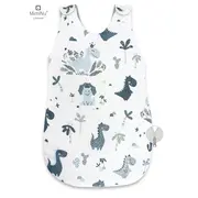 MimiNu - Sac de dormit pentru bebelusi, De iarna, Din bumbac, Cu fermoar lateral, Cu capse pe umar, 70 cm, 0 &ndash; 6 luni, 2.5 Tog, Dino Granat BYN6426972012720