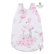 MimiNu - Sac de dormit pentru bebelusi, De iarna, Din bumbac, Cu fermoar lateral, Cu capse pe umar, 70 cm, 0 – 6 luni, 2.5 Tog, Peonie Pink BYN6426972012751
