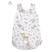 MimiNu - Sac de dormit pentru bebelusi, De iarna, Din bumbac, Cu fermoar lateral, Cu capse pe umar, 70 cm, 0 &ndash; 6 luni, 2.5 Tog, Sweet Deer Pink BYN6426972012713