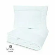 MimiNu - Set lenjerie patut cu 6 piese, Cu volanase, Cu pilota si perna, Cu doua aparatori laterale, Din bumbac, Pentru patut 120x60 cm, Colectia Royal, Powder Pink BYN6426972014939