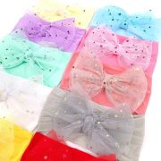 Bentita lata cu fundita din tulle cu stelute aplicata MDx-220102-R20
