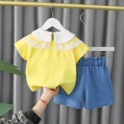 Costumas cu bluzita galbena si pantalonasi din blugi - bear (marime disponibila: 6-9 luni (marimea 19 incaltaminte)) lixq1971-2-dg.6-9 luni (marimea 19 incaltaminte)
