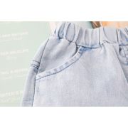 Costumas cu bluzita galbena si pantalonasi din blugi - Floricele MDXQ1966-1-dg
