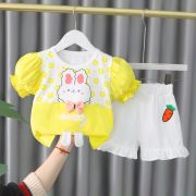 Costumas cu bluzita si pantalonasi scurti - sweety rabbit (marime disponibila: 9-12 luni (marimea 20 incaltaminte)) mdxq1932-1-dg.9-12 luni (marimea 20 incaltaminte)