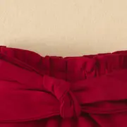 Costumas cu bluzita cu volane si pantalonasi scurti visinii (marime disponibila: 18-24 luni) mbrz020-3-de4.18-24 luni