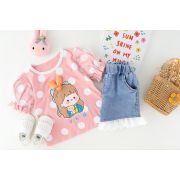 Costumas cu bluzita si pantalonasi scurti - Papusica MDXQ1893-2-dg