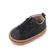 Pantofiori negri cu margini maro pentru baietei (marime disponibila: 3-6 luni (marimea 18 incaltaminte)) mdd2782-1-p13.3-6 luni (marimea 18 incaltaminte)