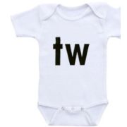 Body alb pentru gemeni - Twin ADHY1356