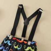 Costumas cu body pentru baietei - mustache (marime disponibila: 0-3 luni) lit0031.0-3 luni