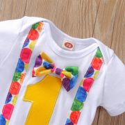 Costumas cu body pentru baietei - yellow party (marime disponibila: 3-6 luni (marimea 18 incaltaminte)) adt0028.3-6 luni (marimea 18 incaltaminte)