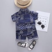 Costumas de vara pentru baietei - white prints (marime disponibila: 9-12 luni (marimea 20 incaltaminte)) mdxgsuc775-de4.9-12 luni (marimea 20 incaltaminte)
