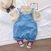 Costumas pentru baietei cu camasuta si salopeta - bear (marime disponibila: 6-9 luni (marimea 19 incaltaminte)) mdxq1952-3-dg.6-9 luni (marimea 19 incaltaminte)