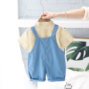 Costumas pentru baietei cu camasuta si salopeta - bear (marime disponibila: 6-9 luni (marimea 19 incaltaminte)) mdxq1952-3-dg.6-9 luni (marimea 19 incaltaminte)