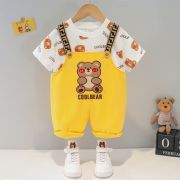 Costumas pentru baietei cu salopeta - Cool bears ADXQ1887-1-dg