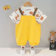 Costumas pentru baietei cu salopeta - Cool bears ADXQ1887-1-dg