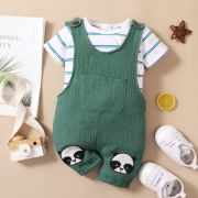 Costumas pentru baietei cu salopeta - panda (marime disponibila: 18-24 luni) lirz229-dg.18-24 luni