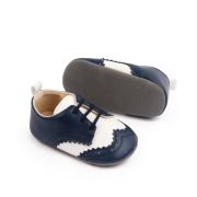 Pantofiori eleganti bleumarine cu insertie alba (marime disponibila: 6-9 luni (marimea 19 incaltaminte)) mbd2805-2-p1.6-9 luni (marimea 19 incaltaminte)