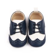 Pantofiori eleganti bleumarine cu insertie alba (marime disponibila: 6-9 luni (marimea 19 incaltaminte)) mbd2805-2-p1.6-9 luni (marimea 19 incaltaminte)