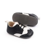 Pantofiori eleganti negri cu insertie alba MDd2805-3-p23