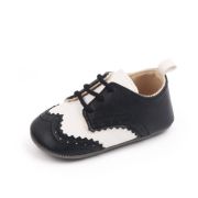Pantofiori eleganti negri cu insertie alba MDd2805-3-p23