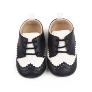 Pantofiori eleganti negri cu insertie alba MDd2805-3-p23