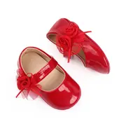 Pantofiori rosii din lac cu trandafiras (marime disponibila: 3-6 luni (marimea 18 incaltaminte)) mbd2768-1-p24.3-6 luni (marimea 18 incaltaminte)