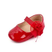 Pantofiori rosii din lac cu trandafiras (marime disponibila: 3-6 luni (marimea 18 incaltaminte)) mbd2768-1-p24.3-6 luni (marimea 18 incaltaminte)