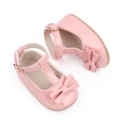 Pantofiori roz din lac cu inchidere pe glezna MBM22-6-1-p24