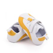 Adidasi albi cu galben cu sireturi si bareta cu arici (marime disponibila: 3-6 luni (marimea 18 incaltaminte)) libb222-2-p22.3-6 luni (marimea 18 incaltaminte)