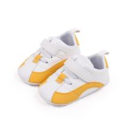 Adidasi albi cu galben cu sireturi si bareta cu arici (marime disponibila: 9-12 luni (marimea 20 incaltaminte)) libb222-2-p22.9-12 luni (marimea 20 incaltaminte)
