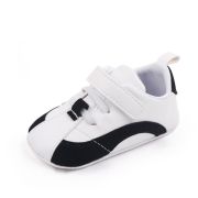 Adidasi albi cu negru cu sireturi si bareta cu arici MBbb222-3-p22