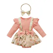 Rochita body roz cu maneca lunga - flowers (marime disponibila: 6-9 luni (marimea 19 incaltaminte)) mbsr100050-1-de3.6-9 luni (marimea 19 incaltaminte)