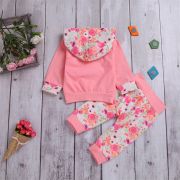 Trening roz pentru fetite - flowers (marime disponibila: 6-9 luni (marimea 19 incaltaminte)) mdk0325-1-de3.6-9 luni (marimea 19 incaltaminte)
