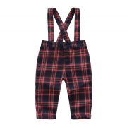 Costum elegant cu salopeta in carouri rosii MDtzb0102-DE2