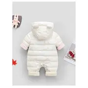 Combinezon alb sidefat din fas pentru bebelusi MBTLYR01-1