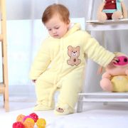 Combinezon plusat galben - teddy (marime disponibila: 6-9 luni (marimea 19 incaltaminte)) mdjs014-3.6-9 luni (marimea 19 incaltaminte)