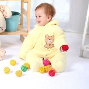 Combinezon plusat galben - teddy (marime disponibila: 6-9 luni (marimea 19 incaltaminte)) mdjs014-3.6-9 luni (marimea 19 incaltaminte)